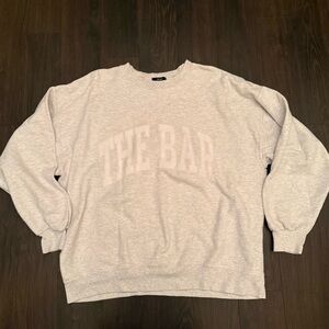 The Bar Light Gray Crewneck Sweater